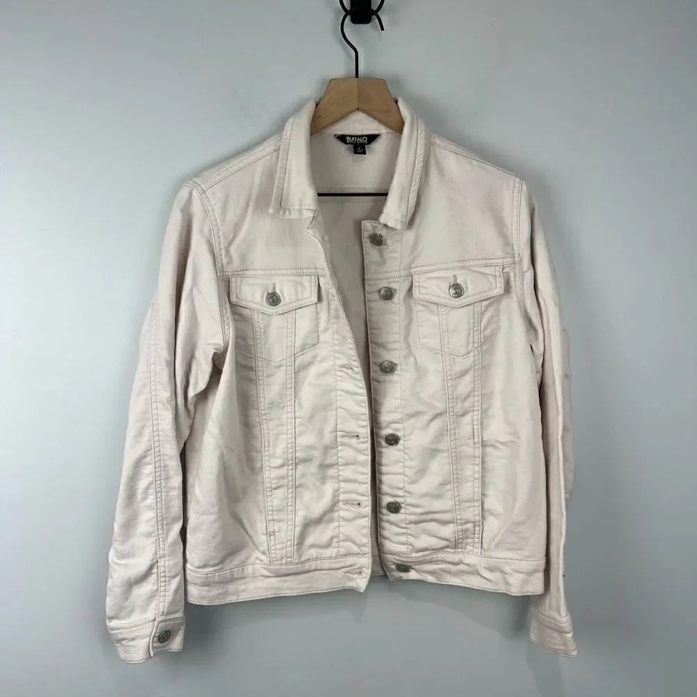 Buffalo David Bitton Pale Pink Cotton Button Jacket S